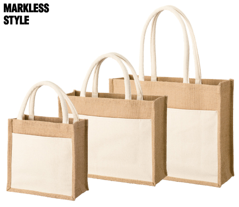 MARKLESS STYLE ジュート＆キャンバスポケットトート