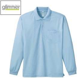 glimmer 00335-ALP ドライ長袖ポロシャツ（ポケット付）