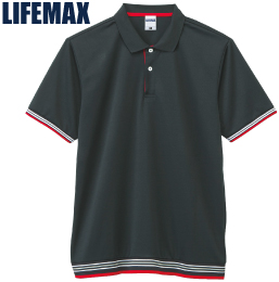 LIFFMAX MS3117 裾ラインリブポロシャツ