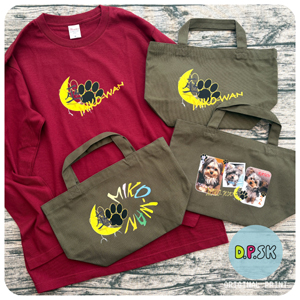 ペットの写真でオリジナルバッグ制作事例1