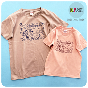 子どもがペンで描いた絵をプリントしたTシャツ制作事例1