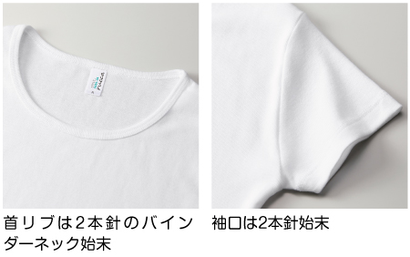 首リブは2本針のバインダーネック始末