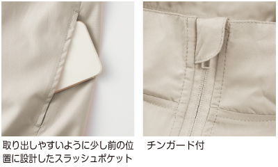 取り出しやすいスラッシュポケット