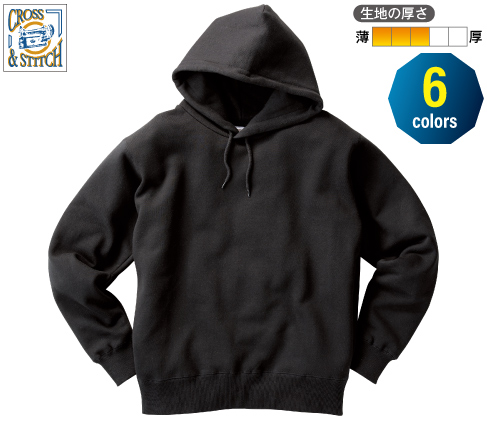 CROSS&STITCH SP2252 レギュラーウェイトスウェットP/O ポケットレスパーカ