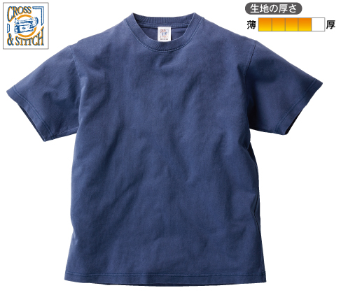 CROSS＆STITCH PGT-144 ピグメント（顔料）染めのオープンエンドＴシャツ